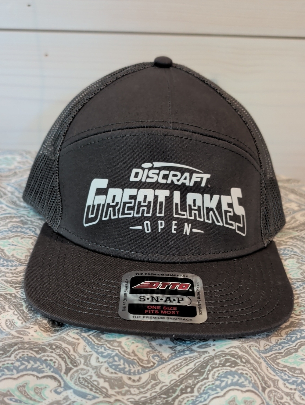 Gray Discraft Great Lakes Open Snapback Trucker Hat